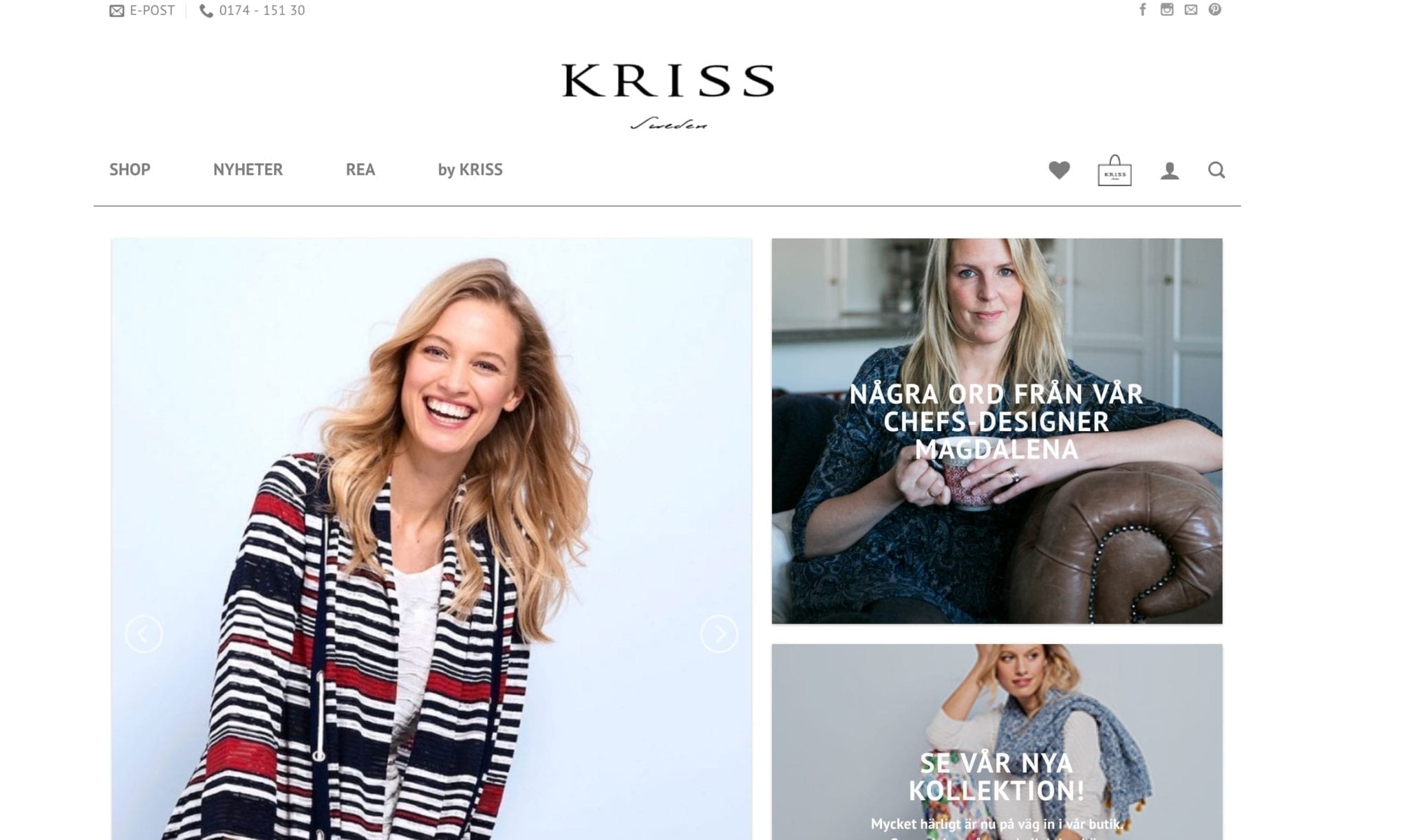 Kriss har uppdaterat sin webbutik